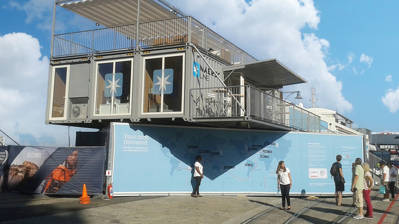 Maersk Racing Pavilion MFC Concepts shipping container